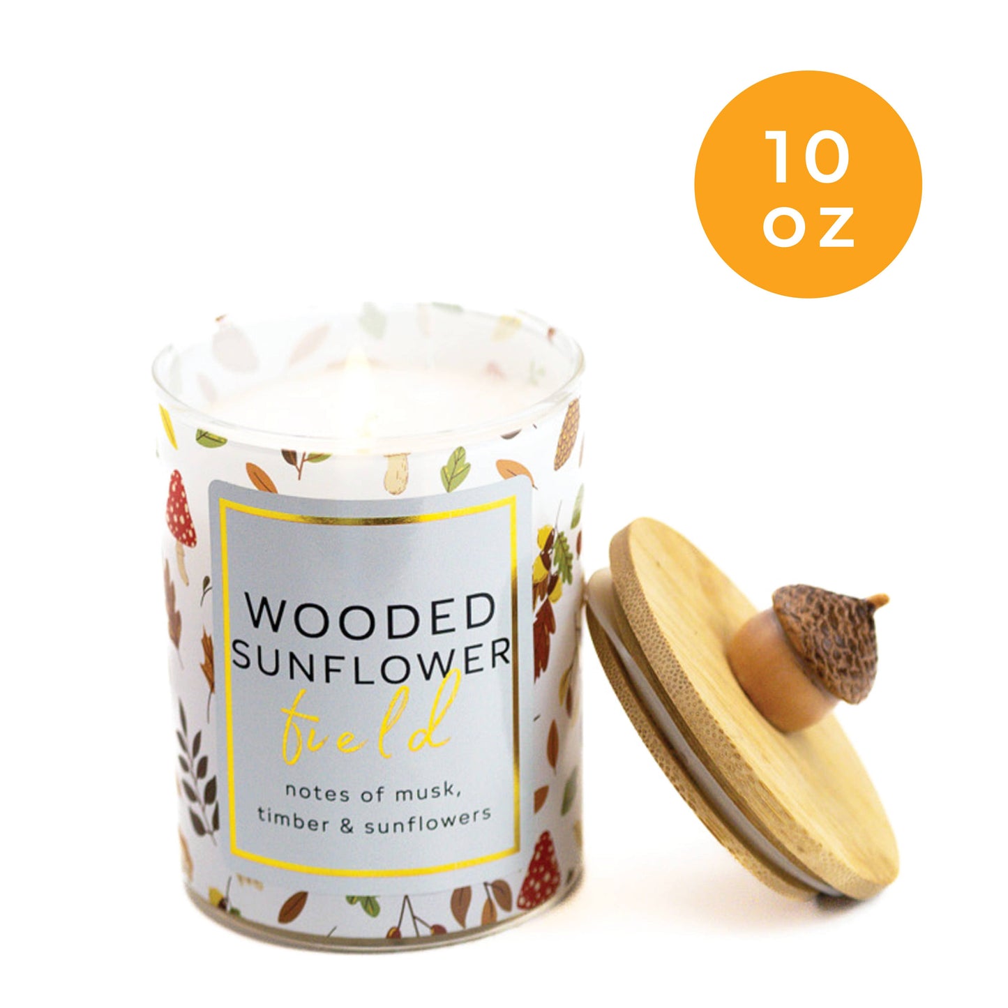Wooded Sunflower Field – 10oz Fall Scented Candle