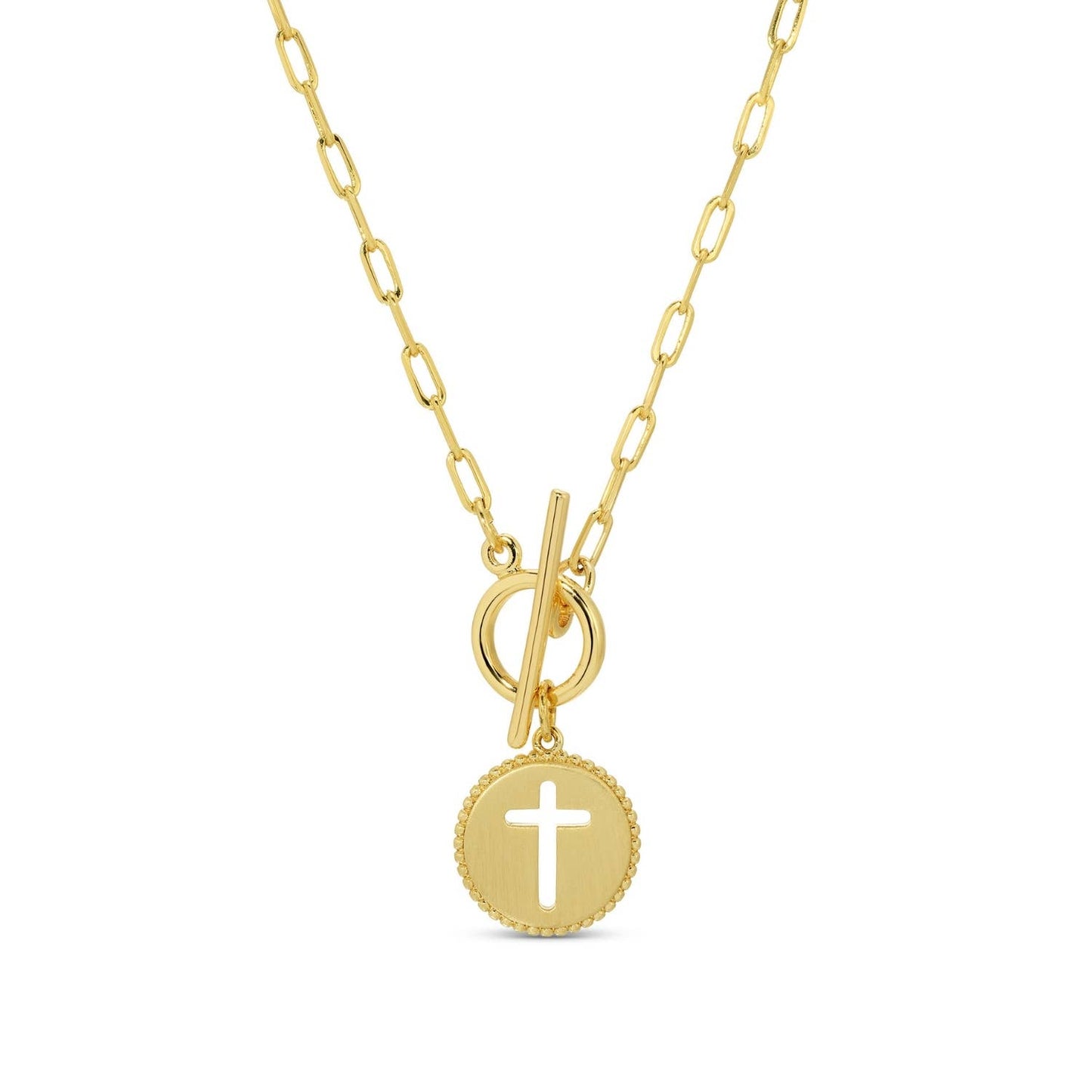 Collar con clip en forma de cruz
