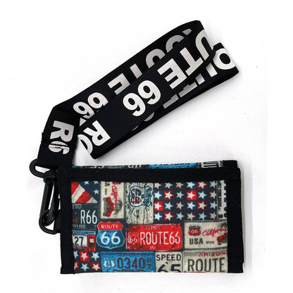 Cartera gráfica de la Ruta 66 con cordón
