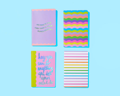 Taylor Elliott Designs - Mini Notebook Set - Neon + Foil - 4 Piece Set
