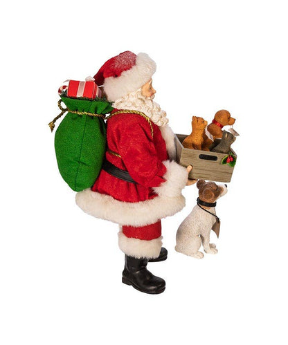 Kurt S. Adler, Inc. - 10.5"ADOPT A PET SANTA+DOG 2PC