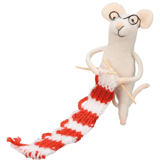 Knitting Mouse Orn