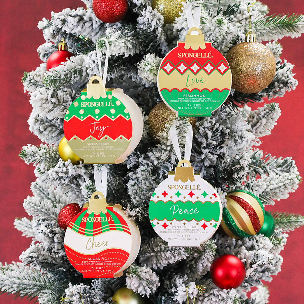Spongellé | Navidad 2025 | Regalos para calcetines navideños | Paquete surtido de adornos navideños