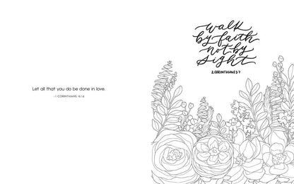 Scriptures and Florals Coloring Book by Allison  Loveall