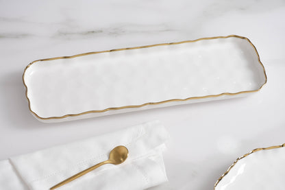 Small Rectangular Tray Gold Trim