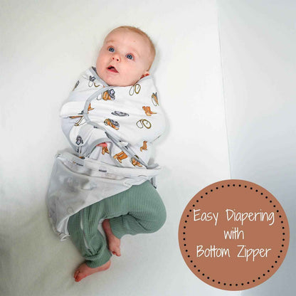 LollyBanks - Life Is Better In Boots Baby Sleep Swaddle Organic Cotton