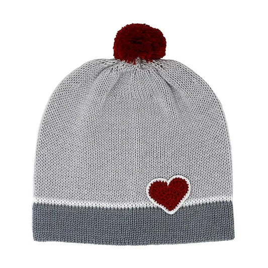 Valentine Heart Baby Hat - Red