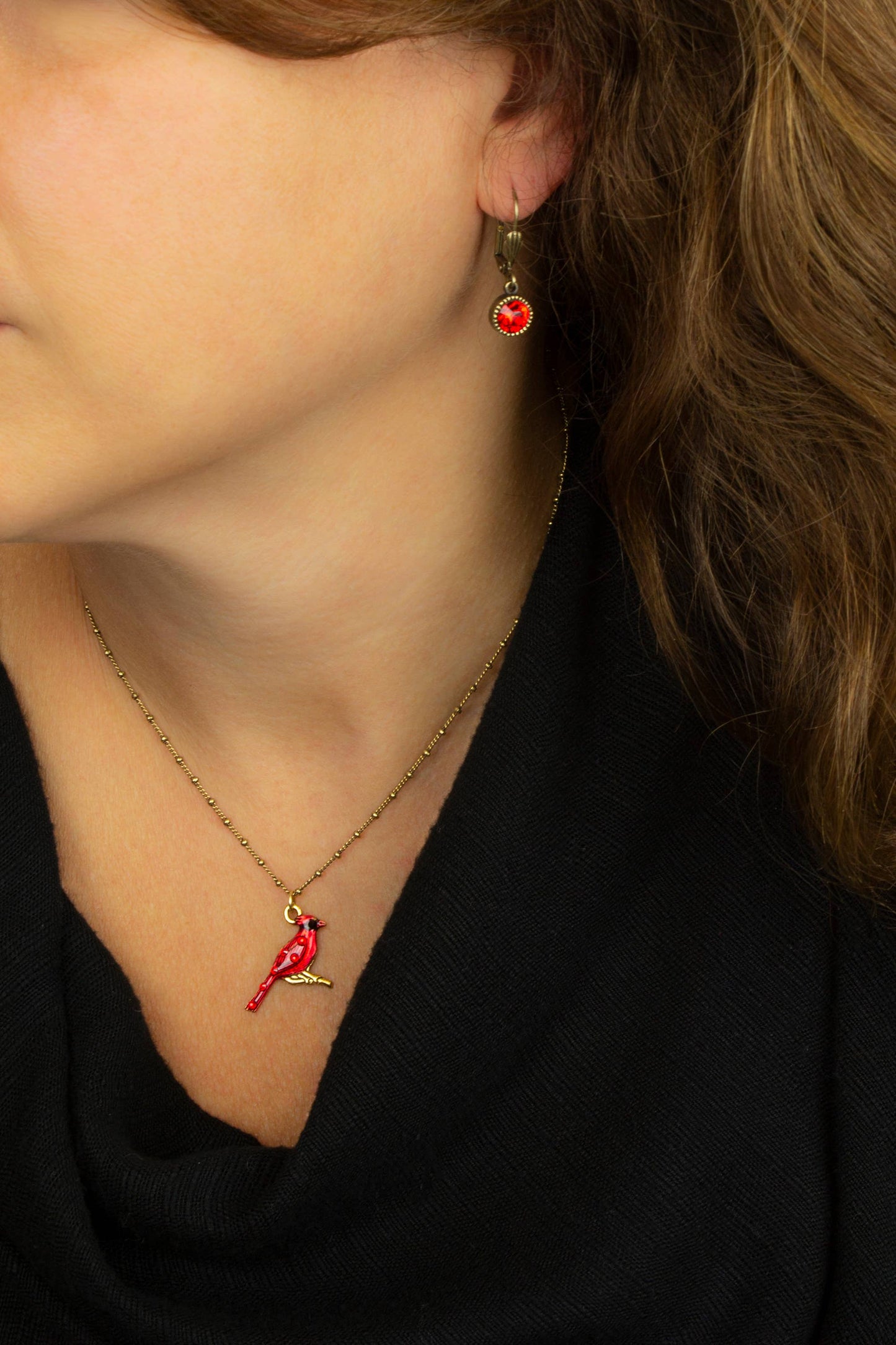 Halia  Crystal Cardinal Necklace
