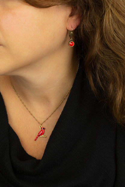 Halia  Crystal Cardinal Necklace