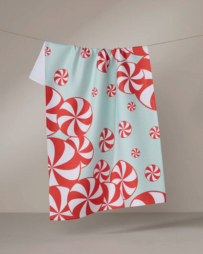 Geometry - Peppermint Swirl Tea Towel