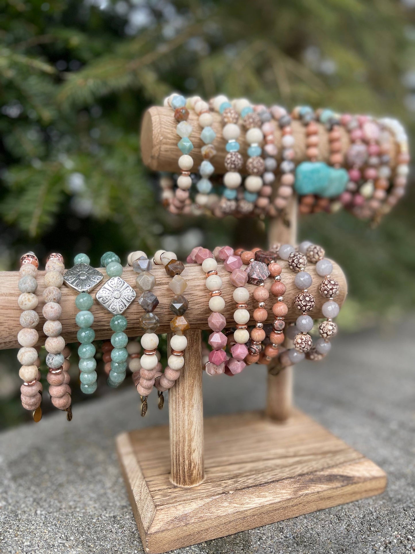 Natural Stone Bracelet, Gifts for Her, The Cherry Blossom
