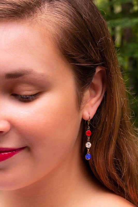 Betsy Crystal Americana Earrings