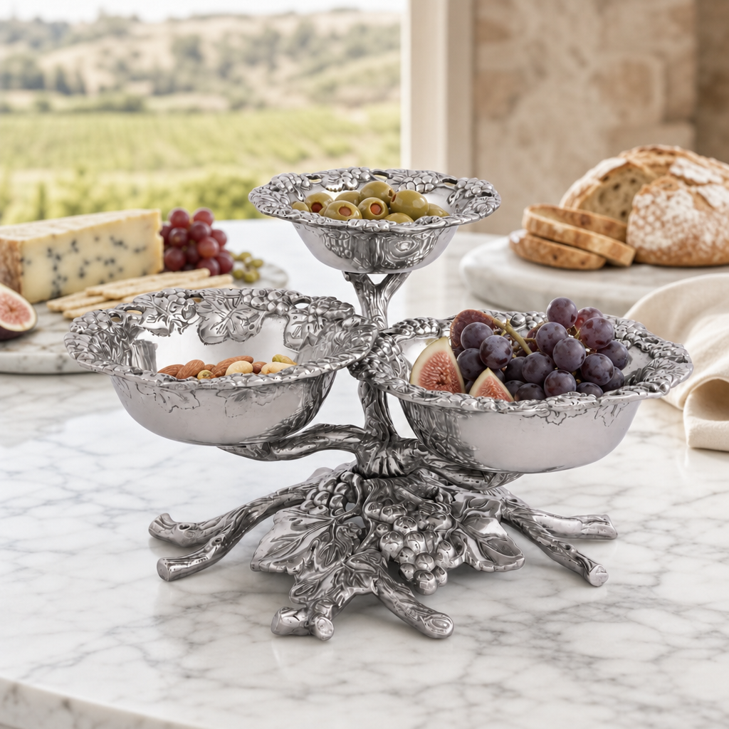 Grape 3-Tiered Bowl