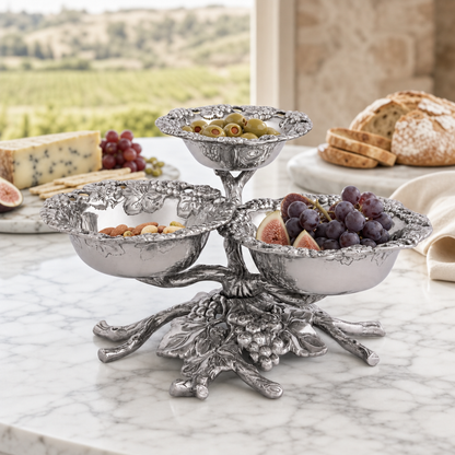Grape 3-Tiered Bowl
