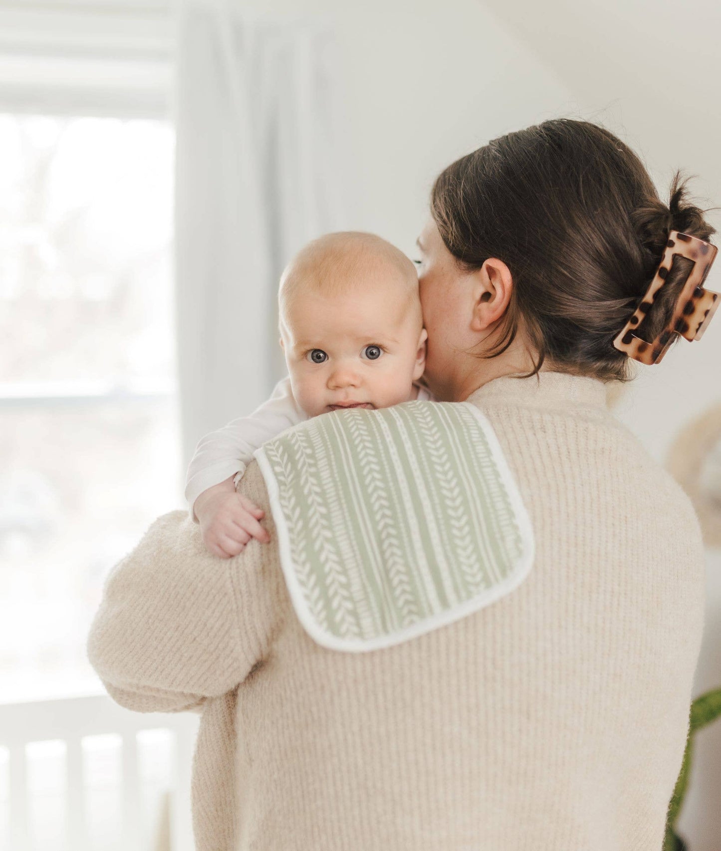 Willow Sage Muslin Terry Cloth Baby Burp Cloth (3 Pack)