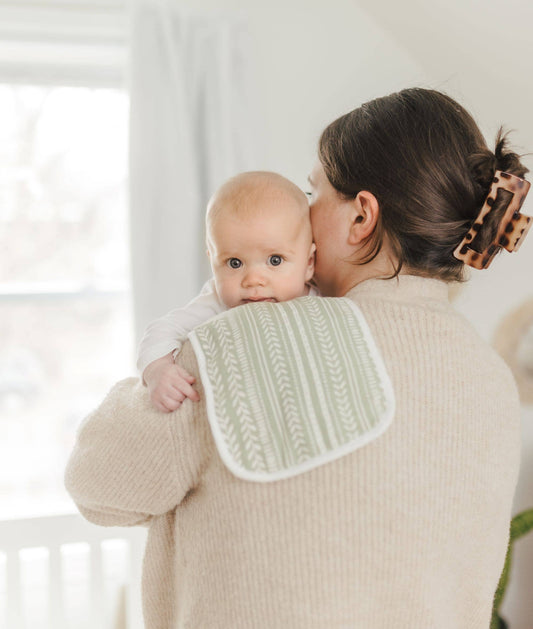 Willow Sage Muslin Terry Cloth Baby Burp Cloth (3 Pack)