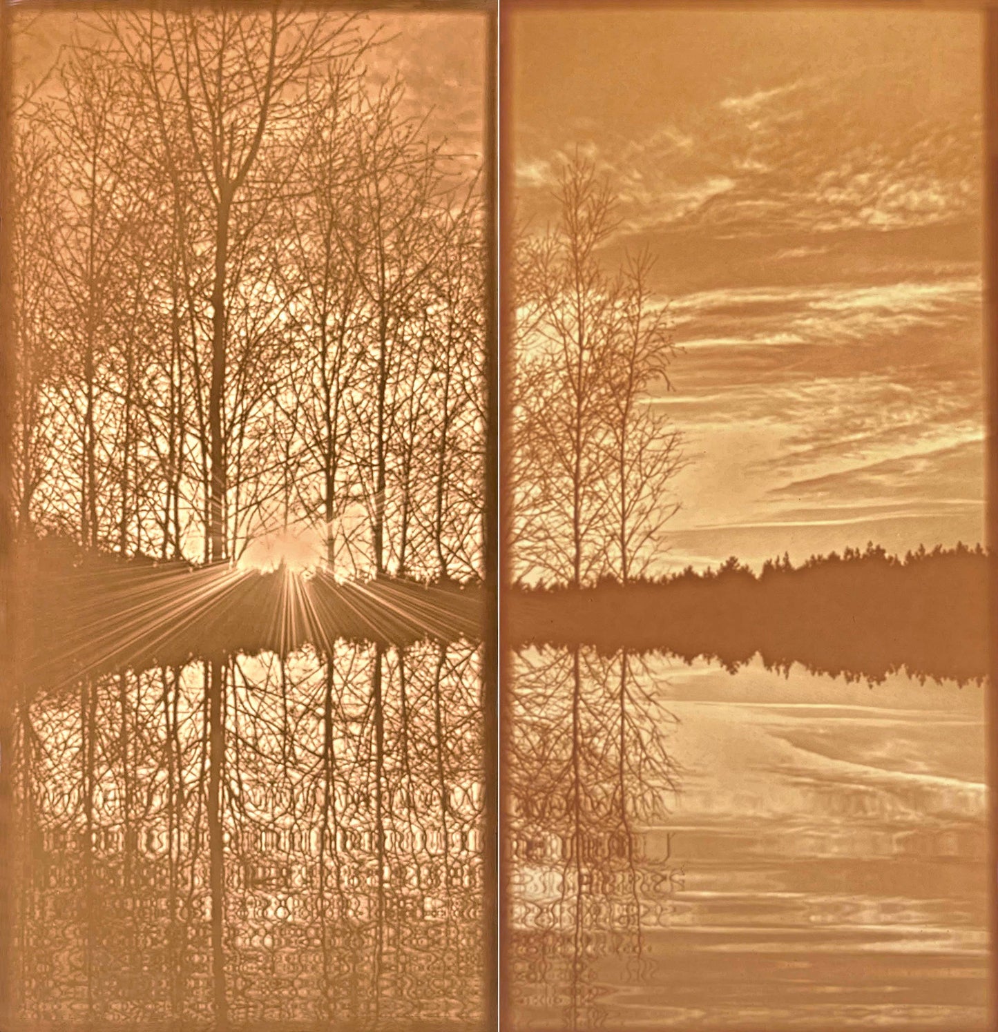 Lakeshore Sunset Porcelain Luminaire Lamp