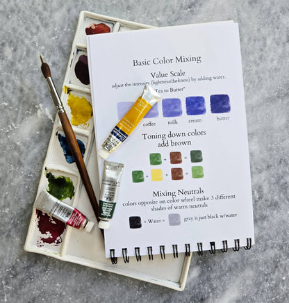Watercolor Workbook, Spiral Bound 12 Months of Watercolor