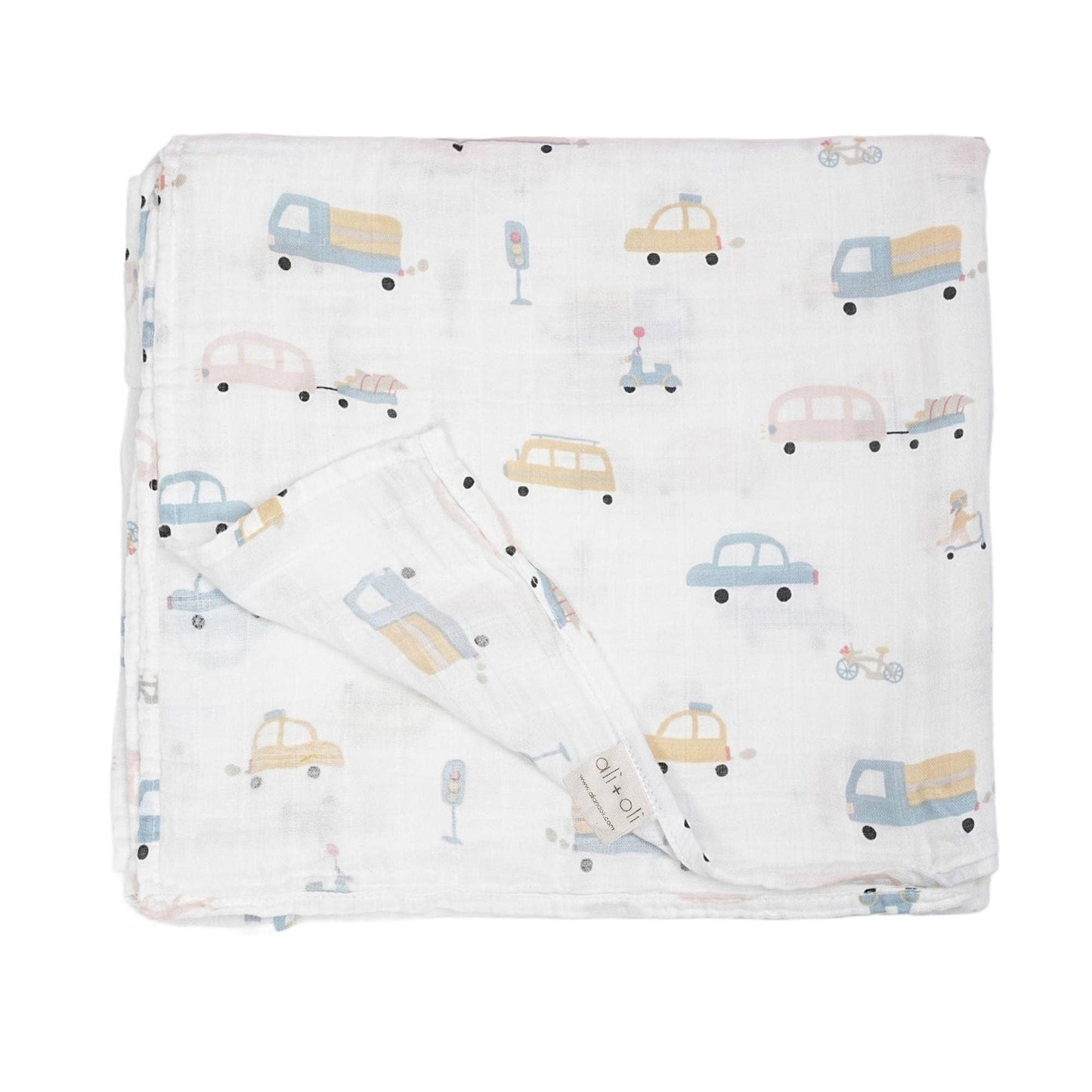 Bamboo Muslin Swaddle Blanket Automobile