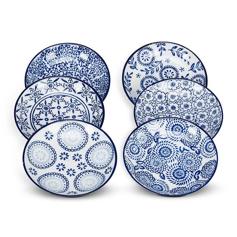 Blu/White Rd Shallow Dish-Assorted-sold separately