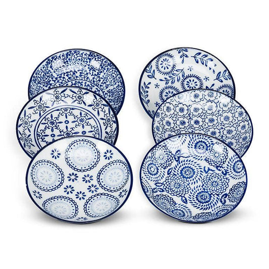 Blu/White Rd Shallow Dish-Assorted-sold separately