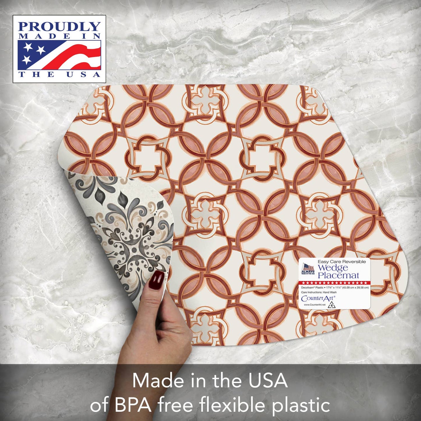 Medallion Wedge Reversible Flexible Placemat