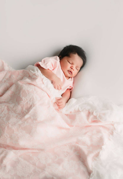 Lace receiving blanket