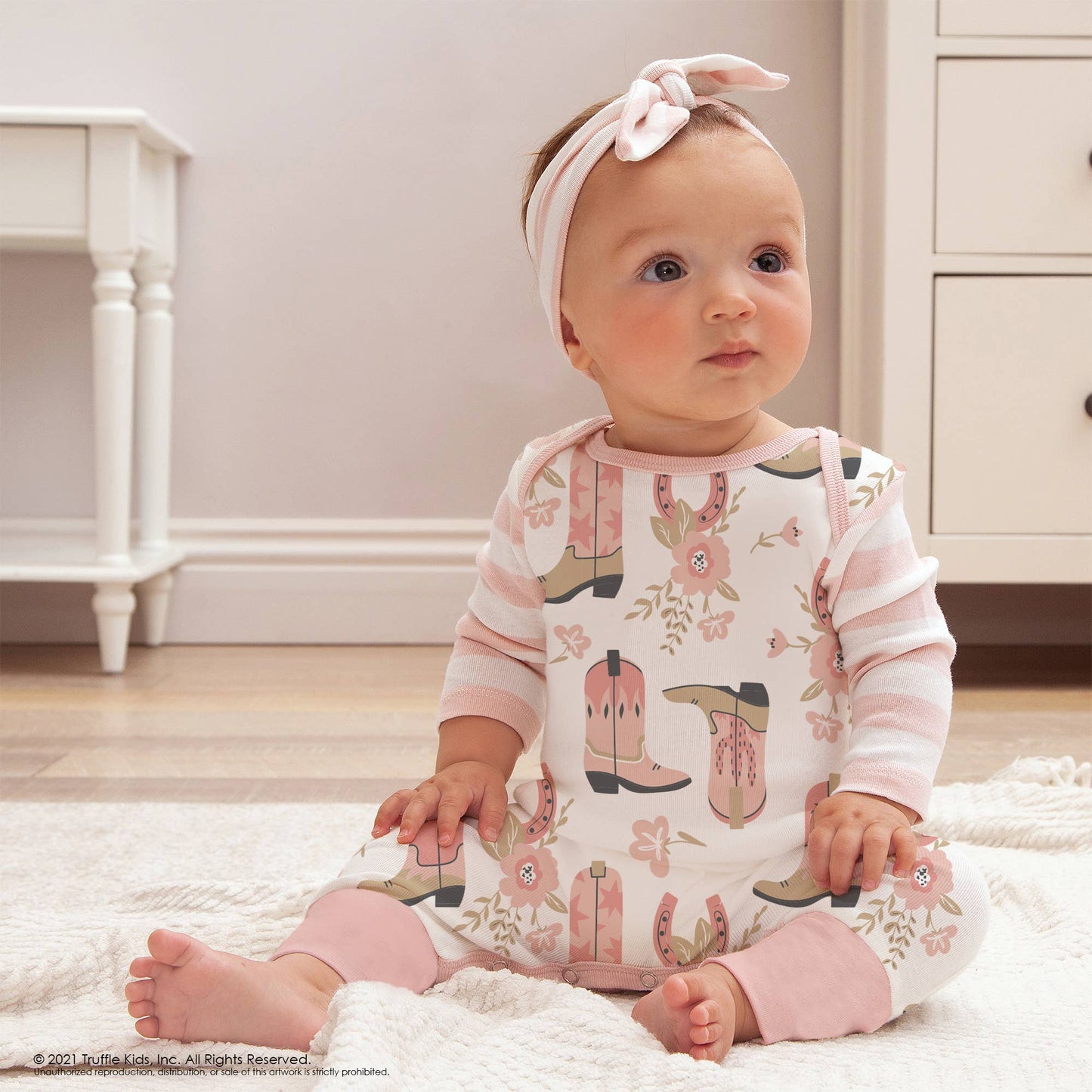 Cowgirl Boots Cotton Baby Collection – Sold Separately: Romper 9-12M