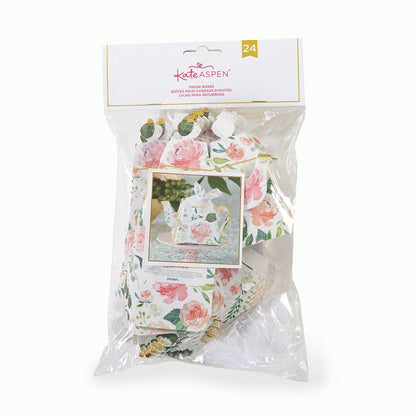 Floral Teapot Favor Box (Set of 24)