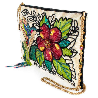 Mary Frances Accessories - Wing It Beaded Hummingbird Crossbody Clutch Beaded Handbag