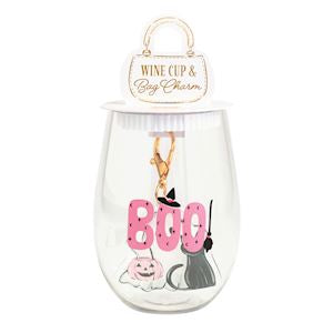 Boo Wine Cup & Bag Charm Set