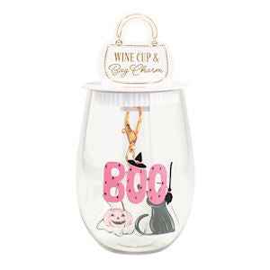 Boo Wine Cup & Bag Charm Set