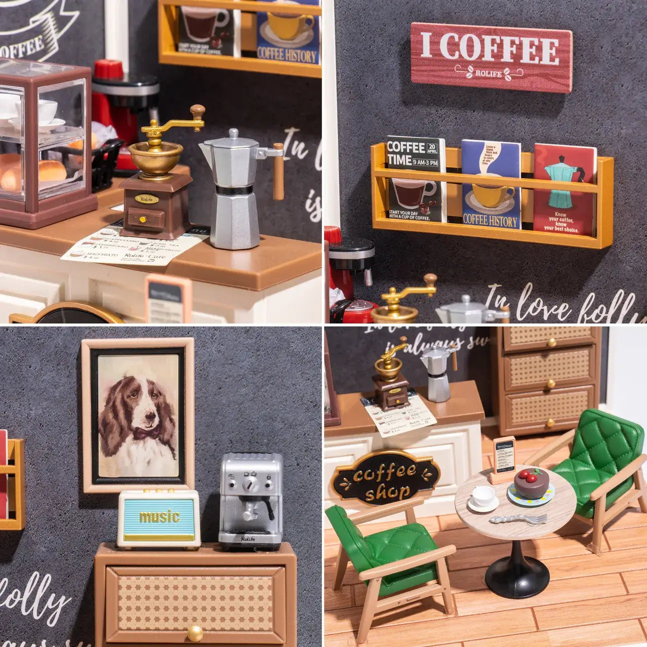 Hands Craft - DIY Miniature House Kit: Breezy Time Cafe