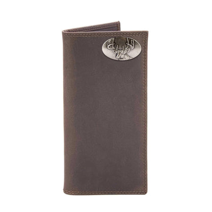 Buck Leather Roper Wallet: Crazyhorse Brown