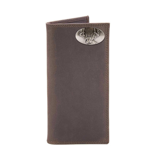 Buck Leather Roper Wallet: Crazyhorse Brown