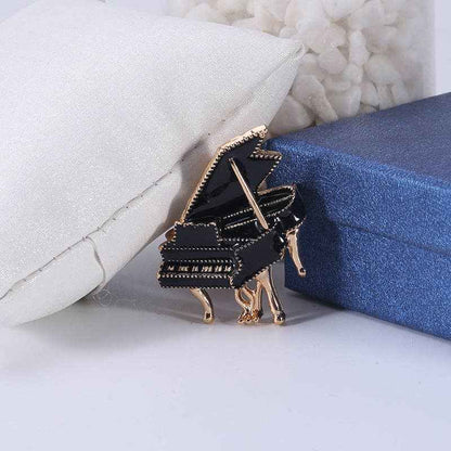 Piano Alloy Brooch PA3336: Black