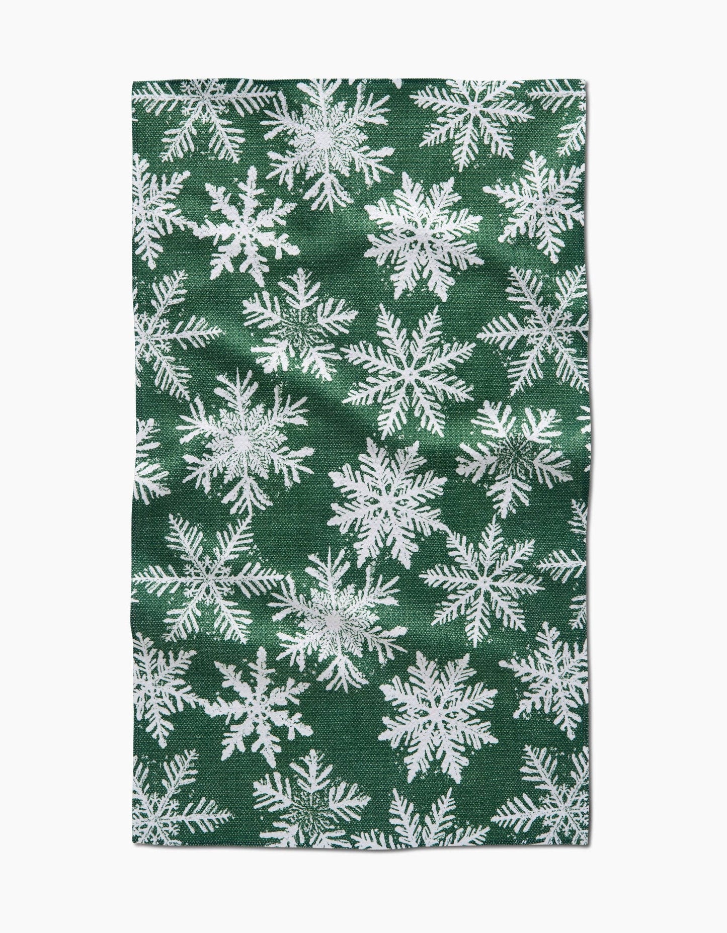 Geometry - Snowy Days Green Tea Towel