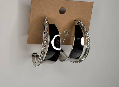 Hoop Earrings - Rhinestone