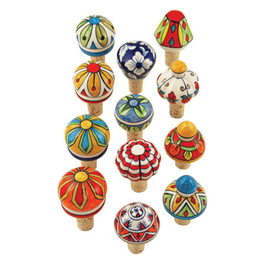 Single Ceramic Wine Stopper Assorted Styles in Case