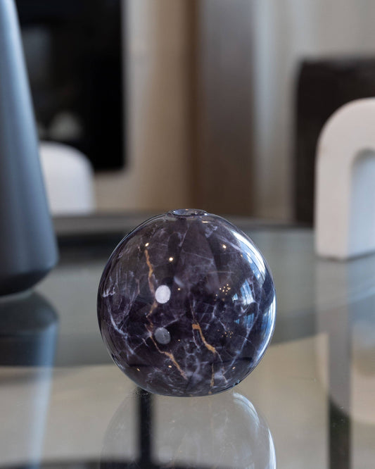 Neva Charcoal Marble Vase for Everlasting Candles
