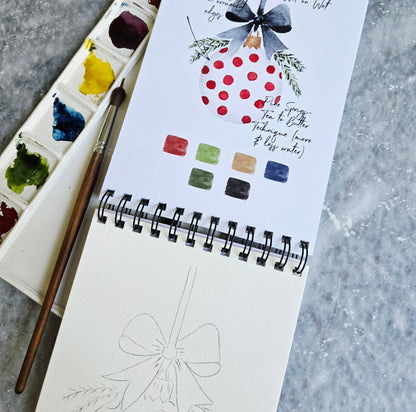 Watercolor Workbook, Spiral Bound, Christmas