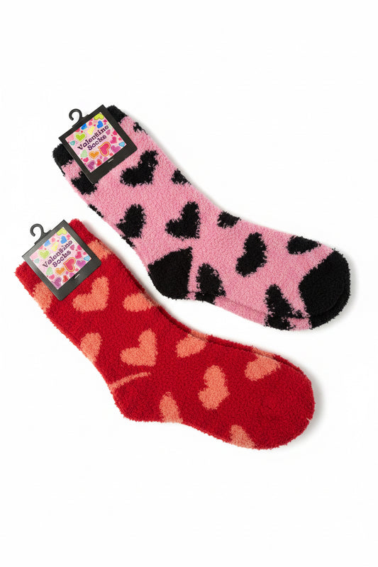 Sweet Heart Fuzzy Socks
