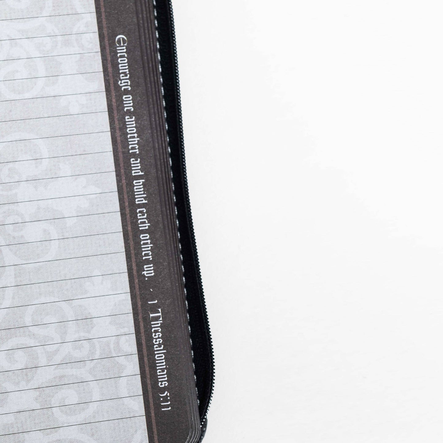 Divinity Boutique - Divine Details: Zippered Journal Black And Silver Trust