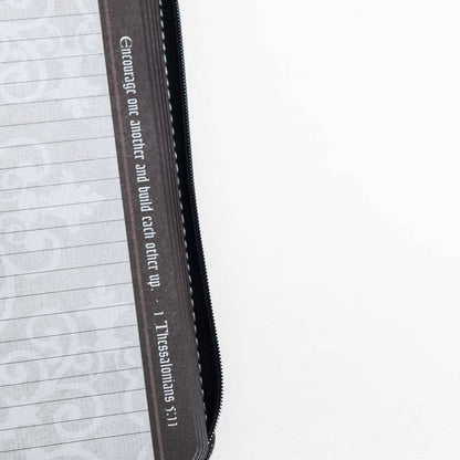 Divinity Boutique - Divine Details: Zippered Journal Black And Silver Trust