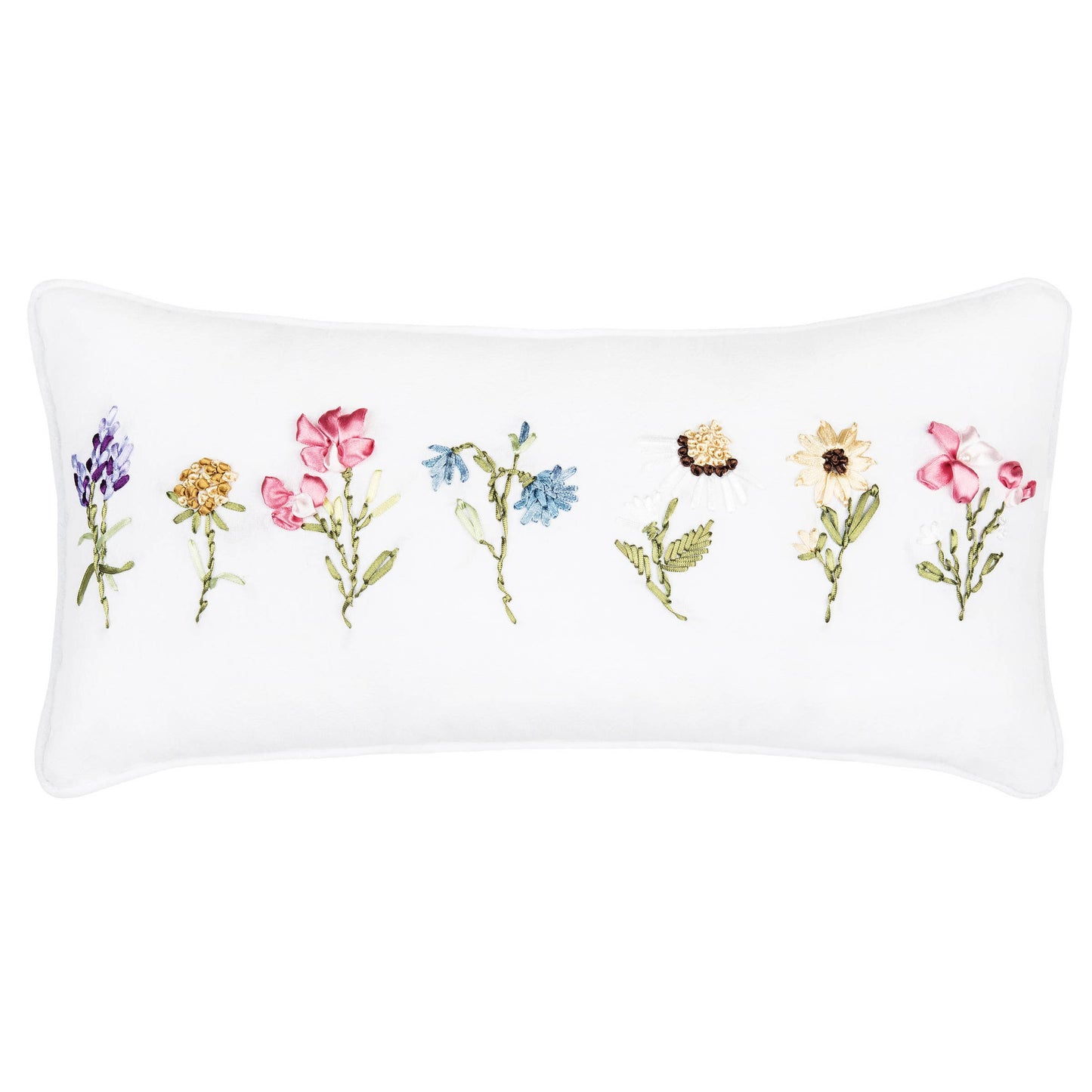 C&F Home - April Showers Floral Ribbon Art Throw Pillow