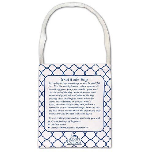 Gratitude Bag - Note Pad and Pen Bluebird