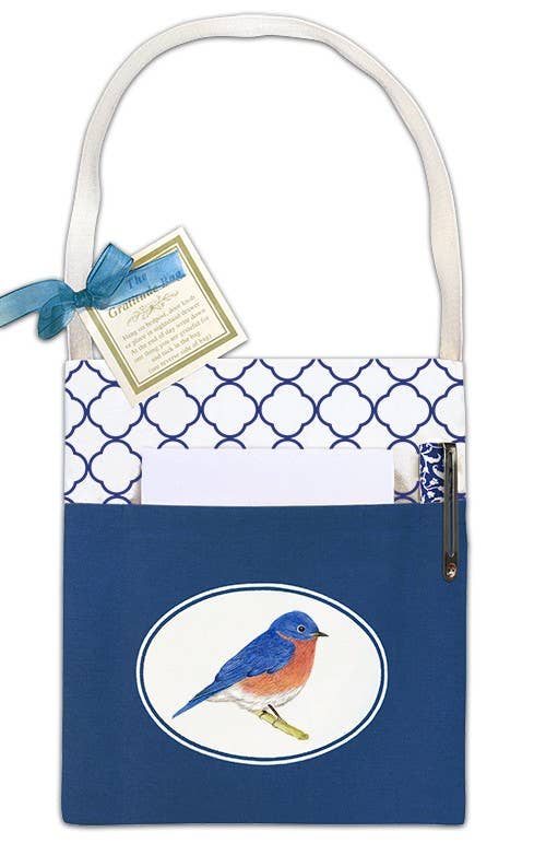 Gratitude Bag - Note Pad and Pen Bluebird