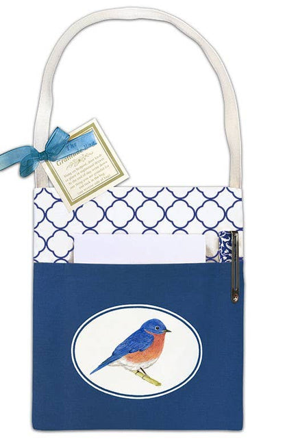 Gratitude Bag - Note Pad and Pen Bluebird