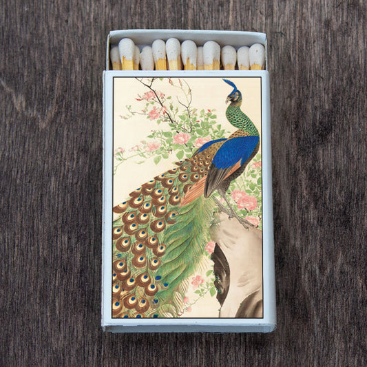 Japanese Art Peacock Matchbox • Matches