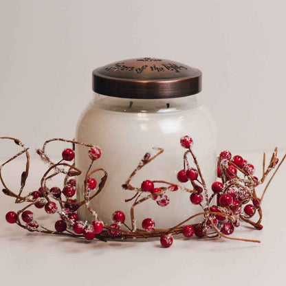Snowy Cranberry Branch Candle Ring – Christmas Decor